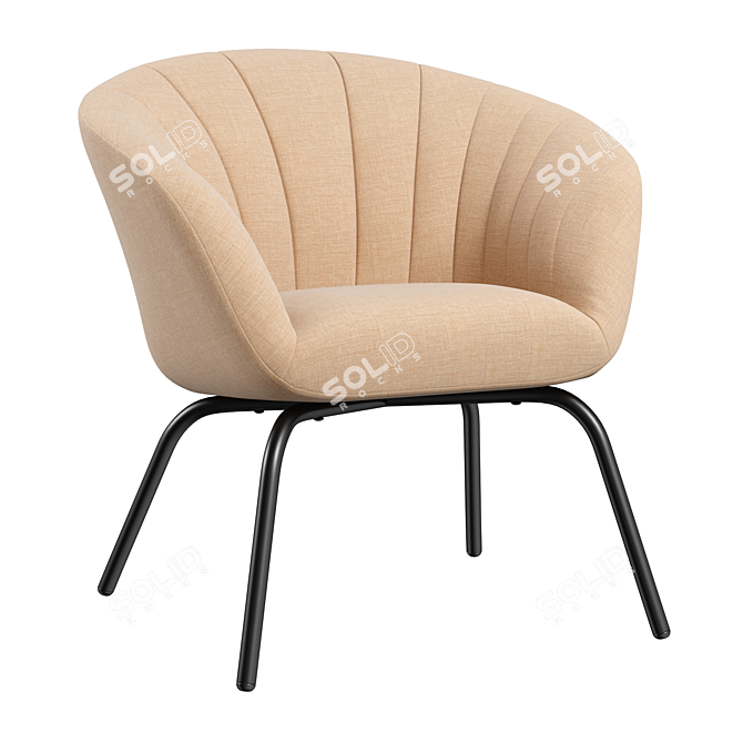 Elegant Bliss Armchair 3D model image 1