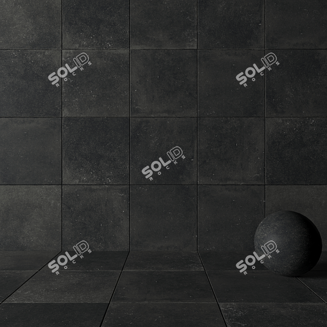 Flaviker Nordik Stone Black - Versatile Wall and Floor Tiles 3D model image 3