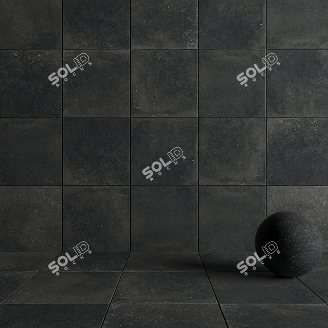Flaviker Nordik Stone Black - Versatile Wall and Floor Tiles 3D model image 4