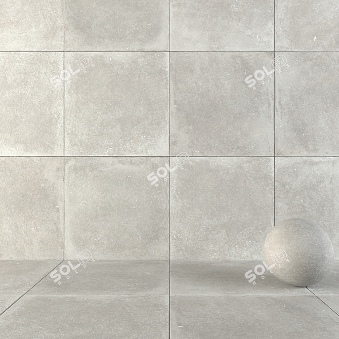  Flaviker Nordik Stone Ash: Versatile Wall & Floor Tiles 3D model image 1