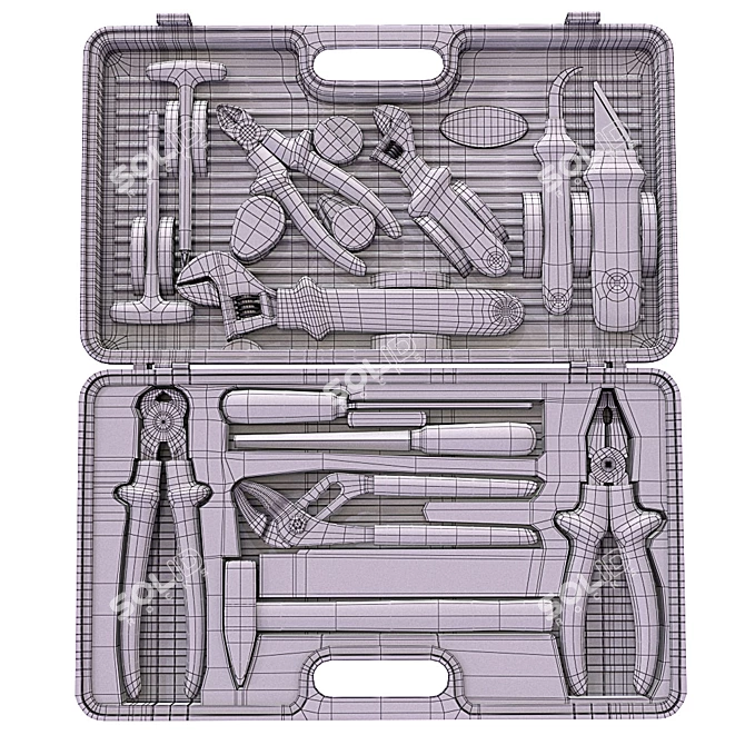 1000V Tool Set: 13-Piece Kit 3D model image 3