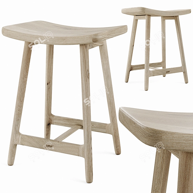 ESSE Light Stool: Stylish and Sturdy Seating Solution 3D model image 1