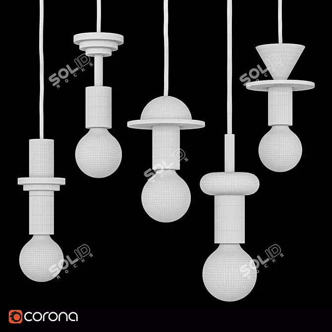 Junit Geometric Hanging Lamp 3D model image 3