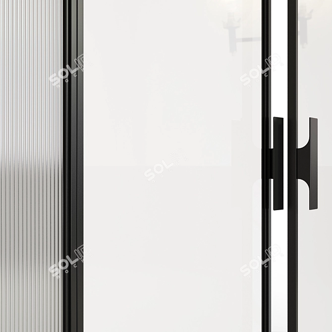 Sleek Glass Partition 8 3D model image 5