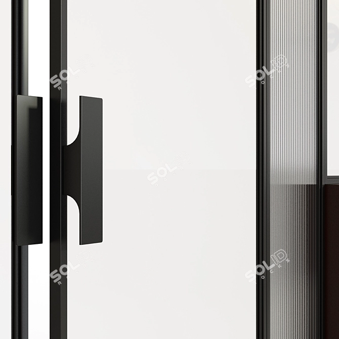 Sleek Glass Partition 8 3D model image 6