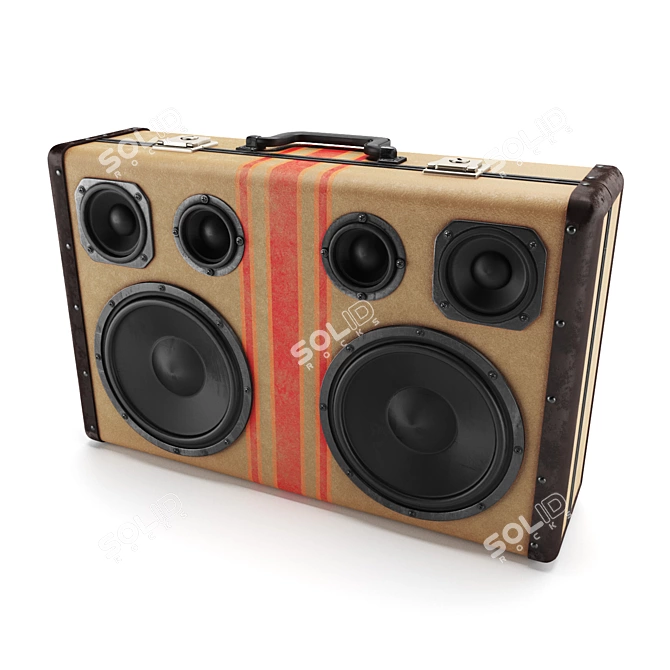 Portable Boombox Audio Player 3D model image 1