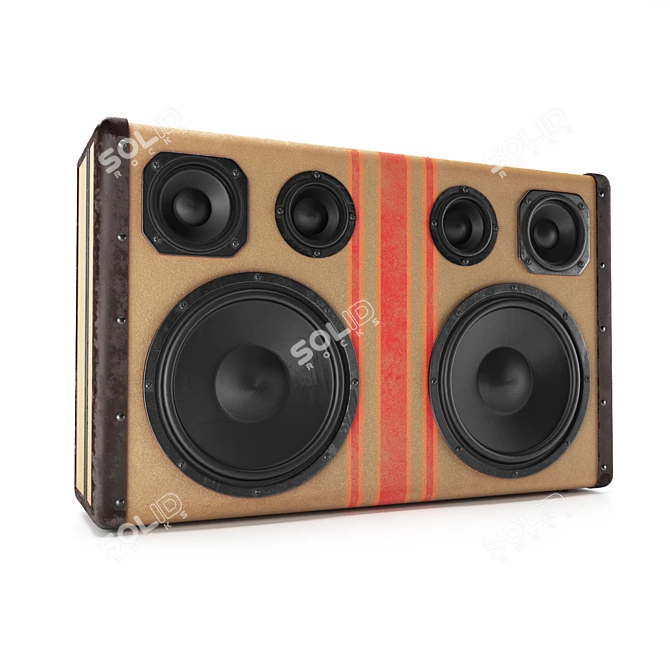 Portable Boombox Audio Player 3D model image 2