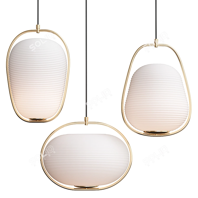 Sleek Palomba B Pendant Light 3D model image 1