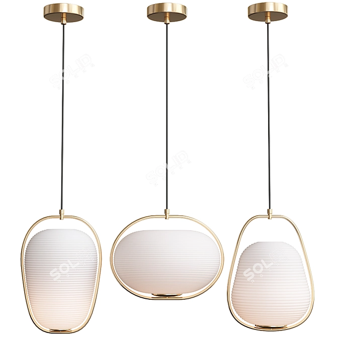 Sleek Palomba B Pendant Light 3D model image 3