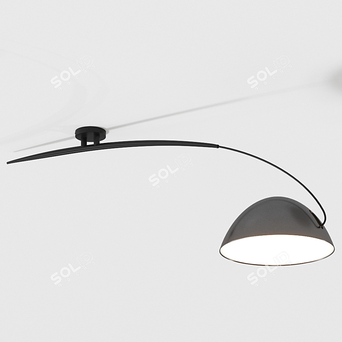 Estiluz Pluma T-2955: Sleek Flushmount Ceiling Lamp 3D model image 3