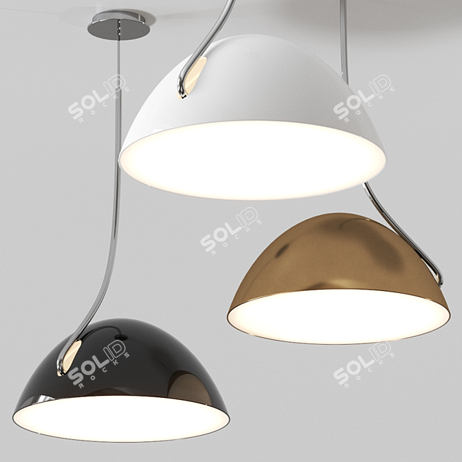 Sleek Pluma Pendant Lamp: Elegant Spanish Design 3D model image 3