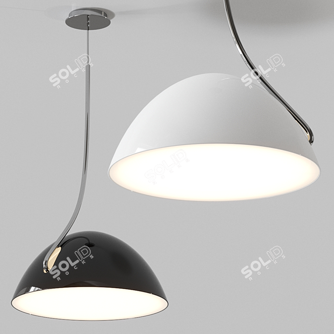 Sleek Pluma Pendant Lamp: Elegant Spanish Design 3D model image 4