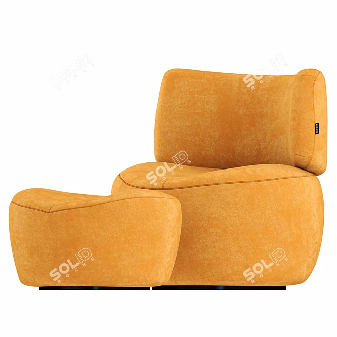 Harmony Armchair: Stylish and Comfortable Seating 3D model image 2