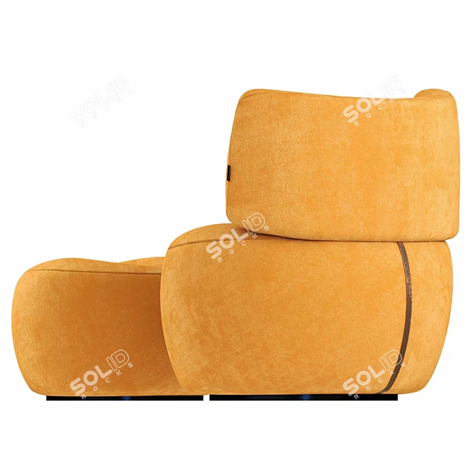 Harmony Armchair: Stylish and Comfortable Seating 3D model image 3