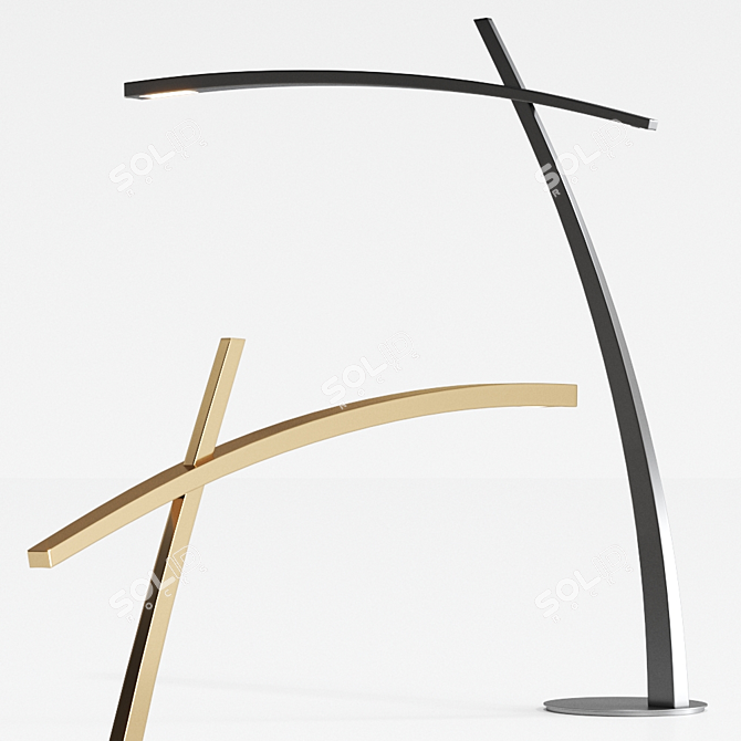 Contemporary Katana TR Floor Lamp 3D model image 1