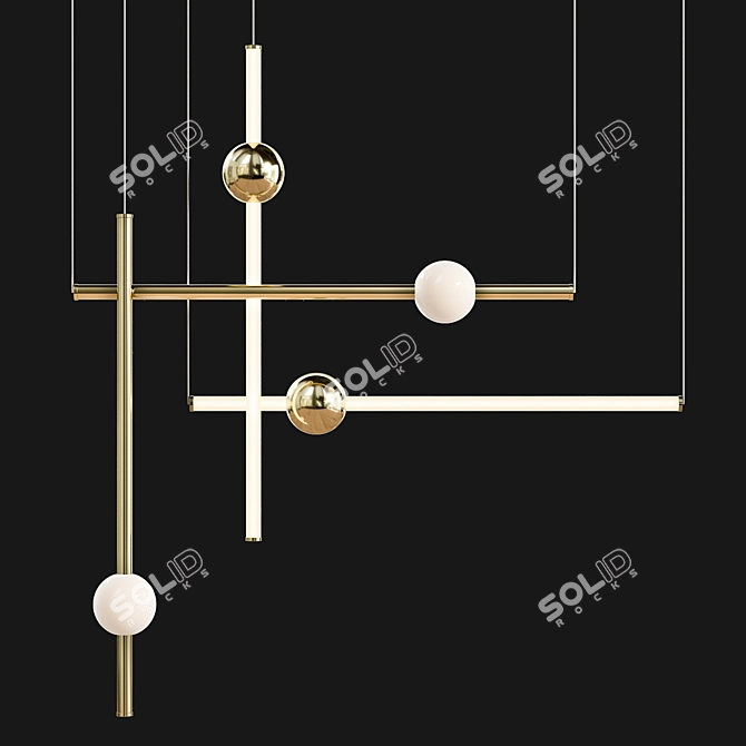 Elegant Wand Design Lamp 3D model image 1