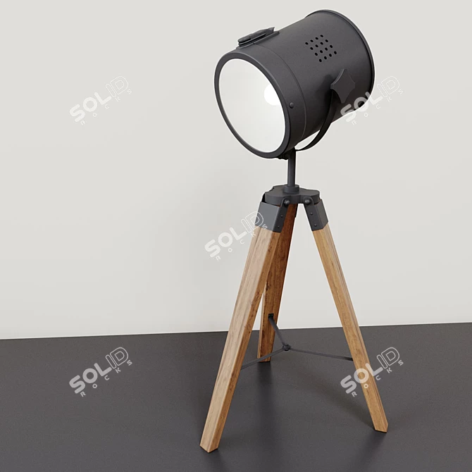 Retro Chic Desk Lamp 3D model image 5