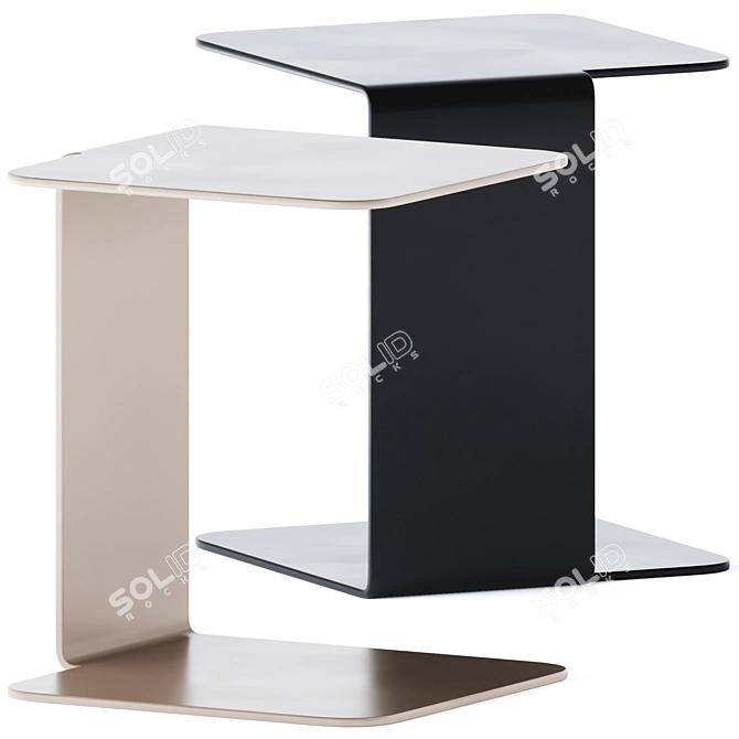 Shell Side Table: Sleek Elegance 3D model image 1