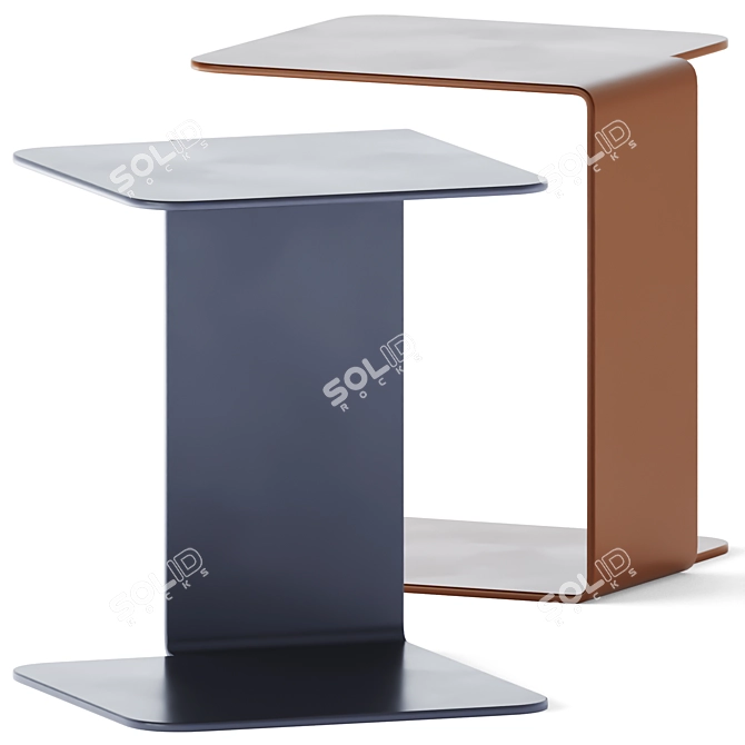 Shell Side Table: Sleek Elegance 3D model image 2