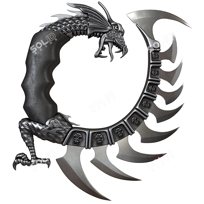 Fantasy Dragon Blade 3D model image 3