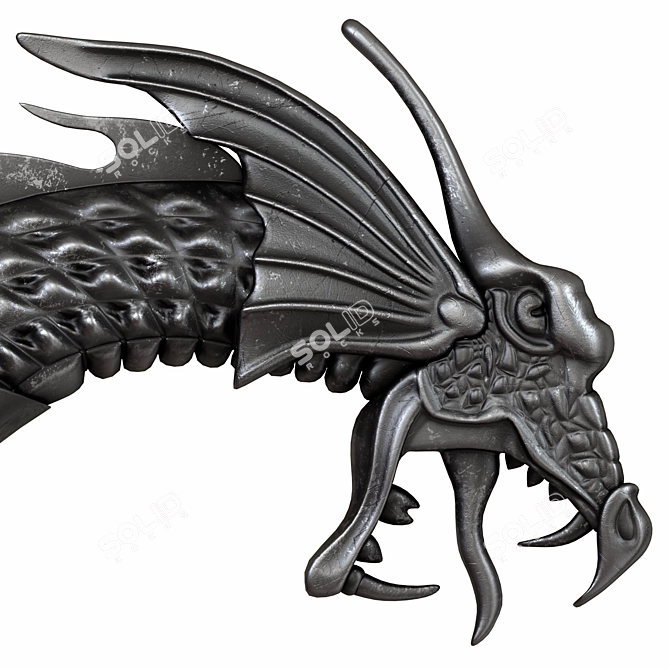 Fantasy Dragon Blade 3D model image 5