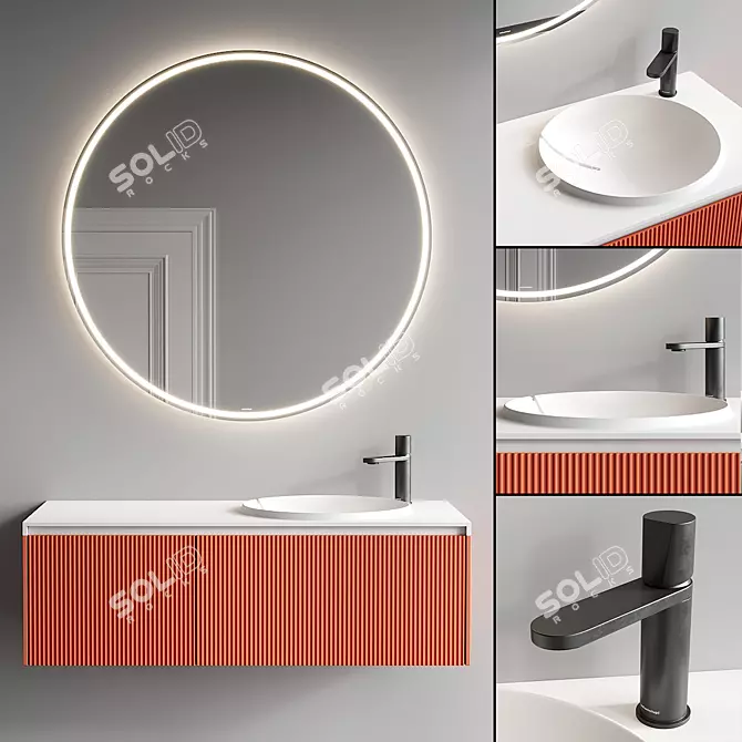 Antonio Lupi Design Binario 03 Vanity Set 3D model image 1