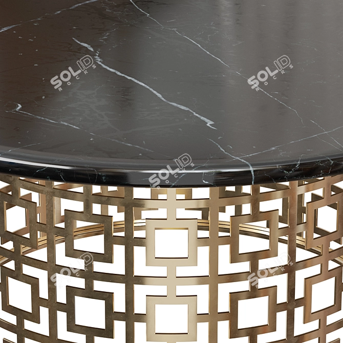 Artesia Loft-Concept Coffee Table: Modern Metal and Marble 3D model image 3