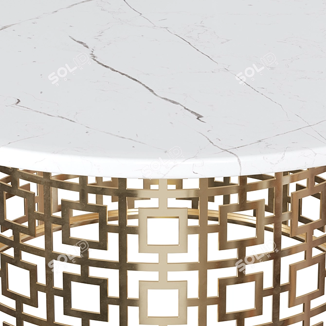 Artesia Loft-Concept Coffee Table: Modern Metal and Marble 3D model image 4