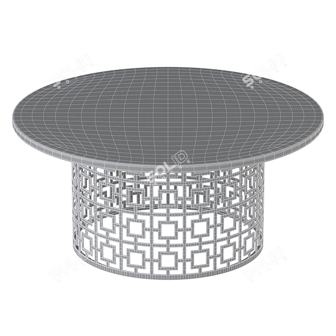 Artesia Loft-Concept Coffee Table: Modern Metal and Marble 3D model image 6