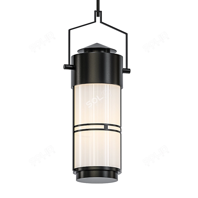 Elegant Quill Floor Lamp 3D model image 1