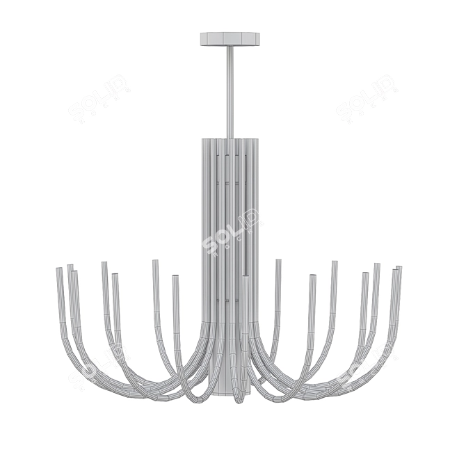 Twinkling Stardust LED Chandelier 3D model image 2