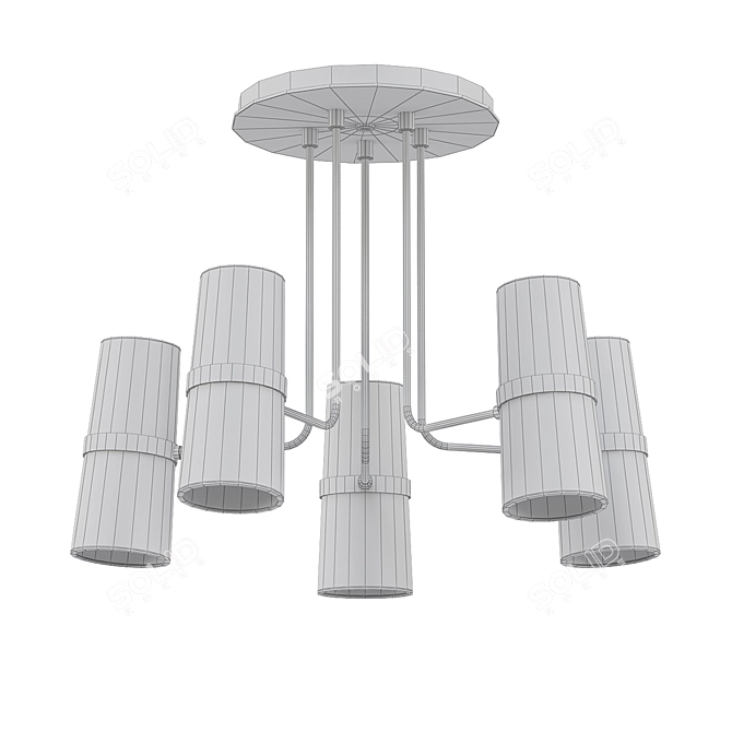 Elegant Conifer Chandelier 3D model image 2