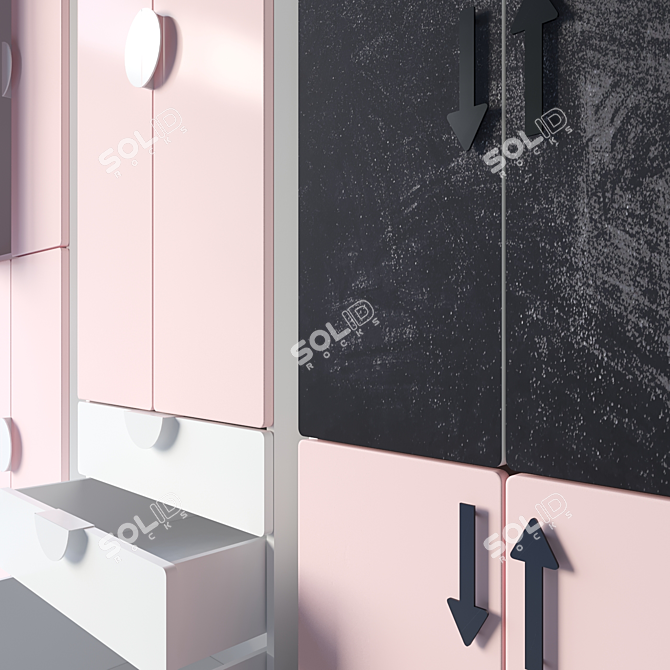IKEA SMÅSTAD Children's Wardrobes - Stylish Storage Solution 3D model image 7
