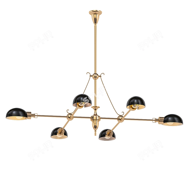 Elegant Blue Pointe Chandelier 3D model image 1