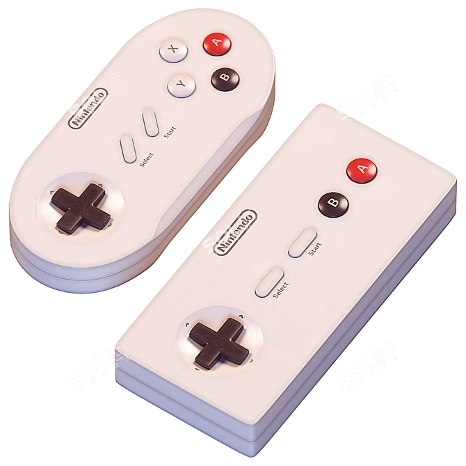 Gaming Essential: NINTENDO Controllers 3D model image 4