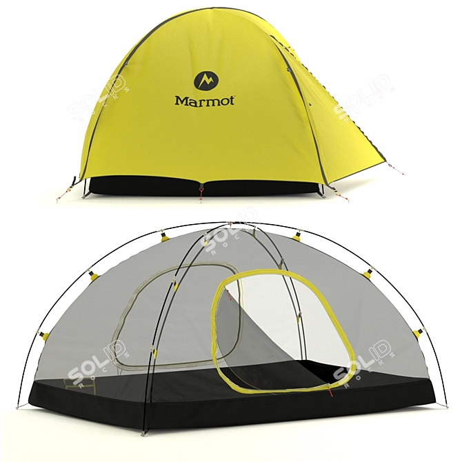 Marmot Lightweight 2-Person Tent 3D model image 2