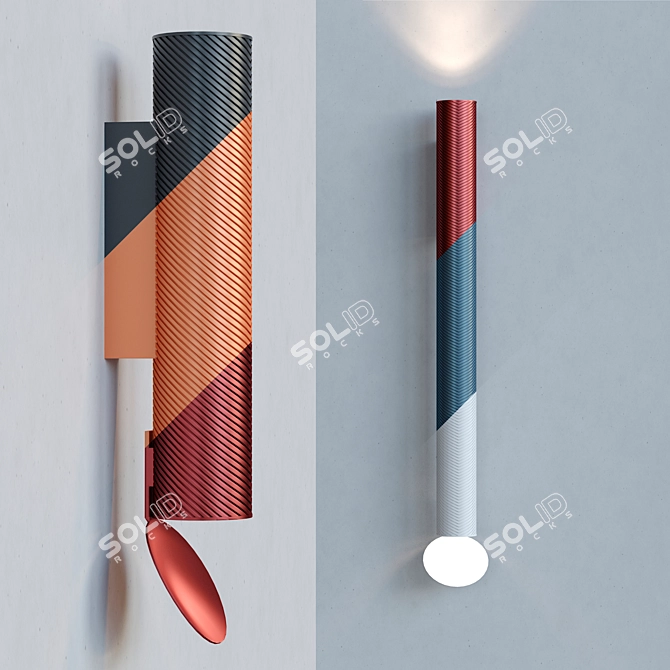 Flauta Spiga Indoor Wall Lamp: Design Patricia Urquiola 3D model image 3