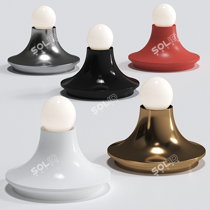 Vintage Teti Table Lamp: Iconic Design 3D model image 2