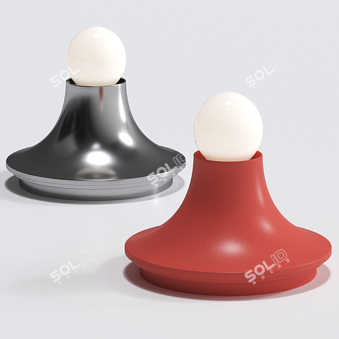 Vintage Teti Table Lamp: Iconic Design 3D model image 3