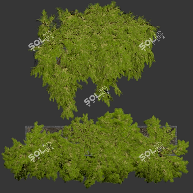 Outdoor Hanging Plant Box - Gardening Decor 3D model image 4