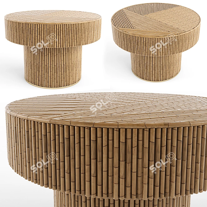 Elegant Elton Side Table 3D model image 1