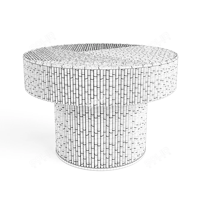 Elegant Elton Side Table 3D model image 2