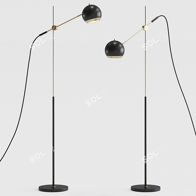 Quincy LED Floor Lamp: Modern Illumination Solution 3D model image 1