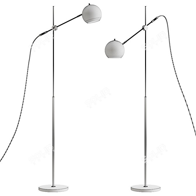 Quincy LED Floor Lamp: Modern Illumination Solution 3D model image 2