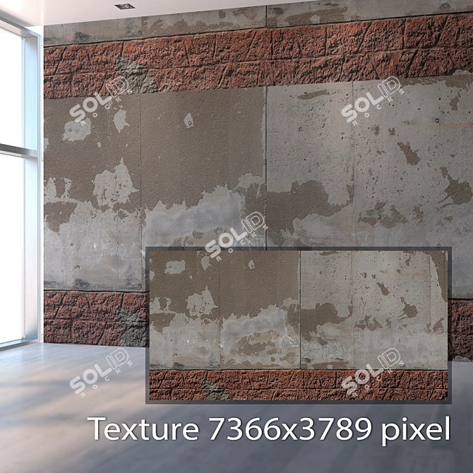 Authentic Facade Wall Texture 3D model image 2