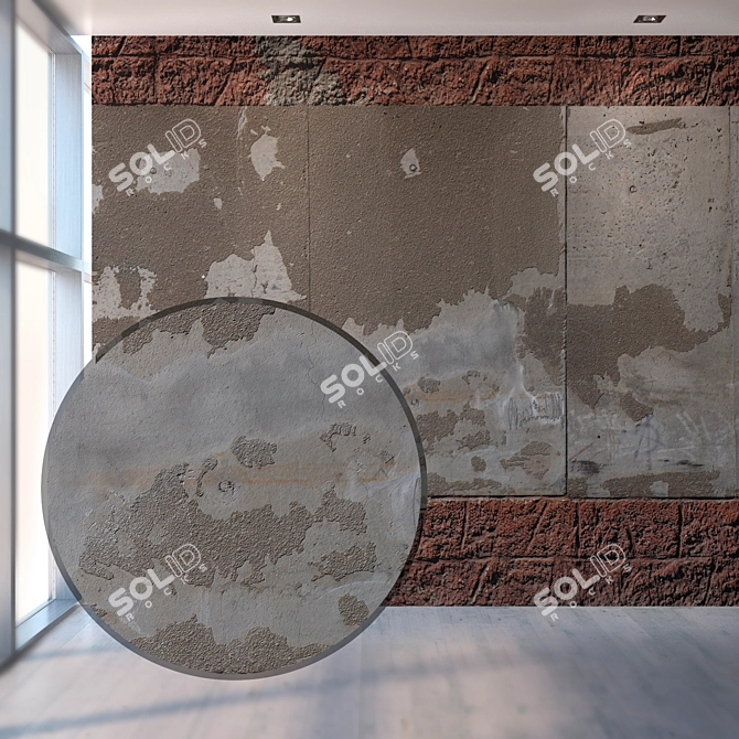 Authentic Facade Wall Texture 3D model image 5