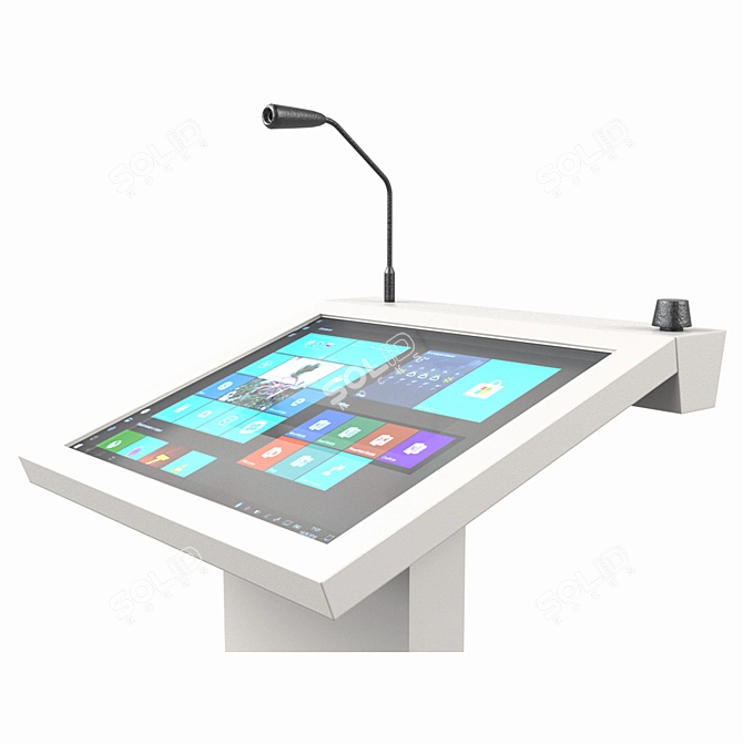 Interactive Podium with 27" Touch Screen 3D model image 6