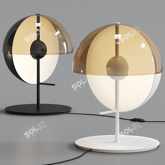 Theia P Black Table Lamp: Innovative Design by Marset 3D model image 1