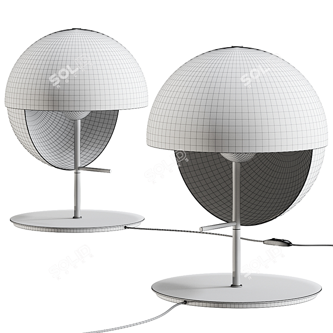 Theia P Black Table Lamp: Innovative Design by Marset 3D model image 2