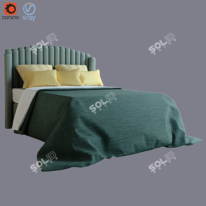 Elegant Double Bed - 2016 Design 3D model image 1